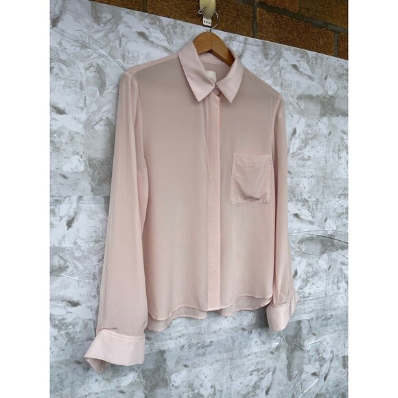 TWP The New Morning After Silk Shirt in pale pink size XS/S - Picture 4 of 12